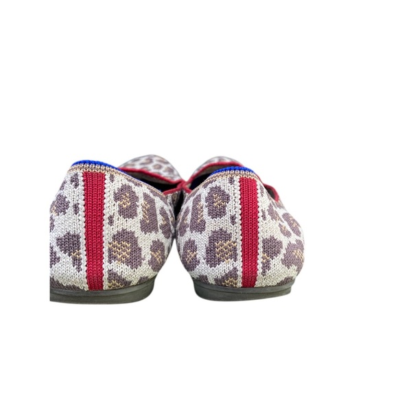 Rothy's Leopard Print Flats with Red and Blue Accents - Picture 5 of 9